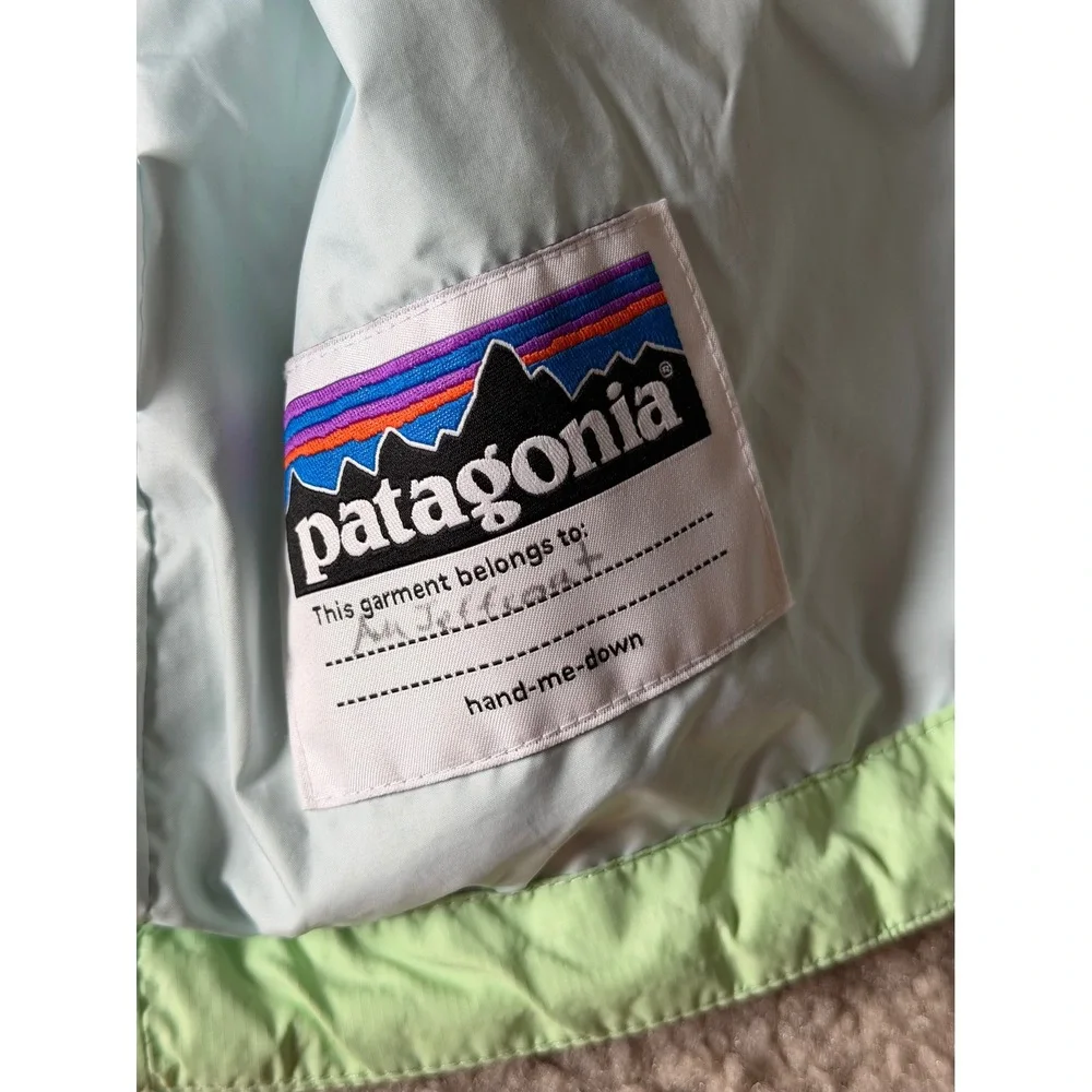Patagonia Kids' Jacket Nano Puff Brick Quilt Neon Green XL 14